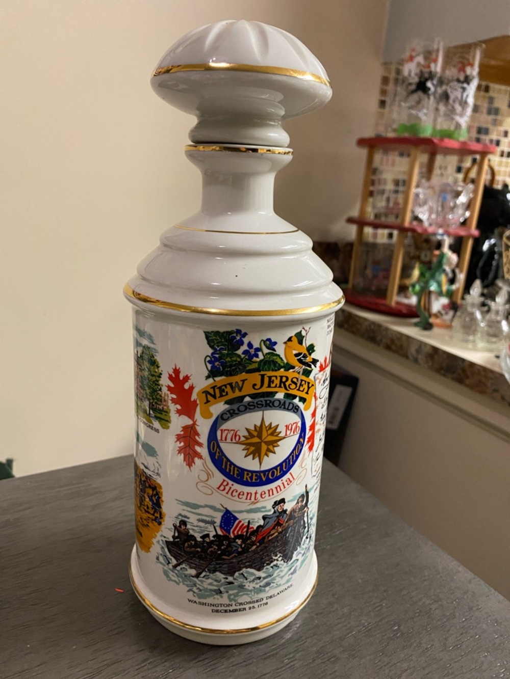 New Jersey Bicentennial Decorative Vintage Decanter